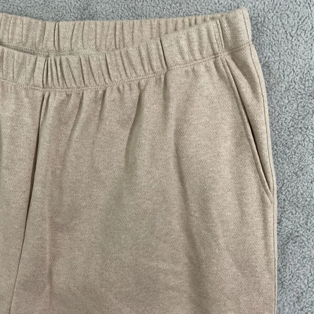 NWOT Lands' End Men's L Sport Knit Straight Leg Pants Beige Cotton Blend